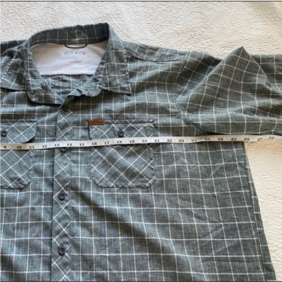 Orvis Men's Grey Checkered Shirt - Picture 6 of 6